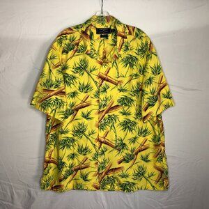 Vintage Polo Sport Ralph Lauren Men's XL Bamboo Tropical Hawaiian Camp Shirt